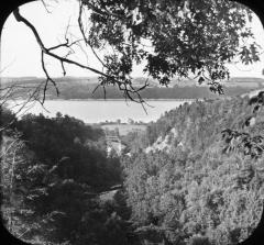 Panorama of Taughannock Glen and Cayuga Lake