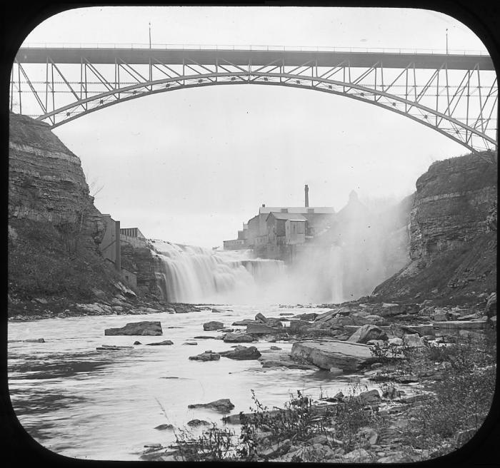 Genessee [sic] River Lower Falls & Bridge