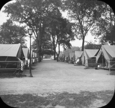 Avenue of Cadets' Tents, West Point, 1909.