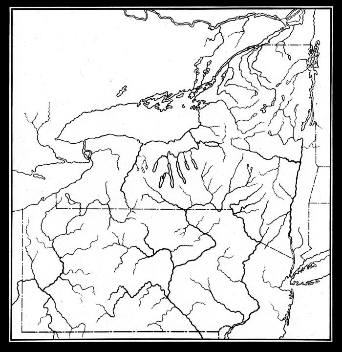 Map of Water Courses of New York and Pennsylvania