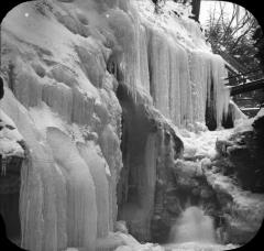 N.Y. Watkins Glen. Rainbow Falls, frozen.