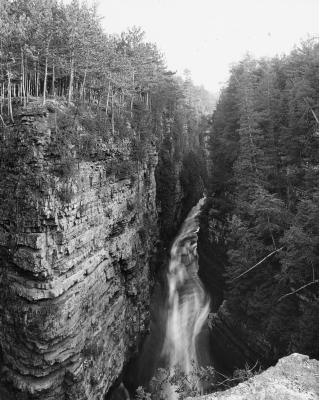 View Upstream from Top of the Sentinel, Ausable Chasm, New York