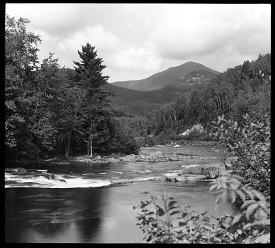 View down West Branch of the Ausable, Whiteface in Distance