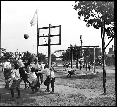 Children Playing Basketball, Albany, New York