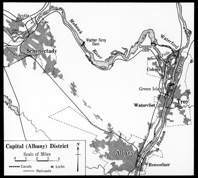 Map of Mohawk Valley from Schenectady to the Hudson