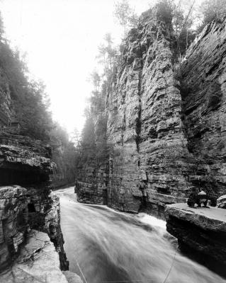 Table Rock, View Downstream at Table Rock, Ausable Chasm, New York