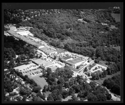 Aerial view of Northern Boulevard in Manhasset, Hampstead, New York