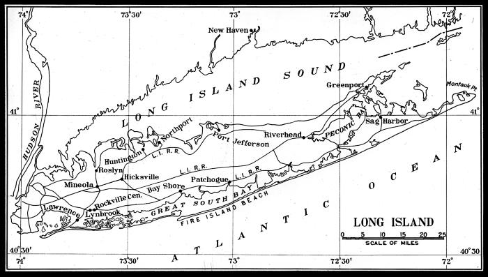 Map of Long Island