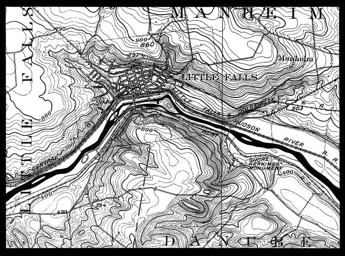 Little Falls Sheet of U.S.G.S. Map: Immediate Vicinity of Little Falls, N.Y.