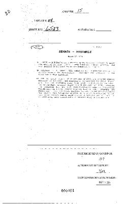 NYS Bill and Veto Jackets: 2004, Chapter 15
