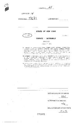NYS Bill and Veto Jackets: 2004, Chapter 25