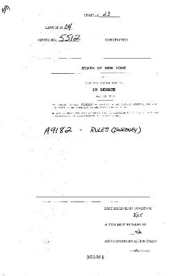 NYS Bill and Veto Jackets: 2004, Chapter 23