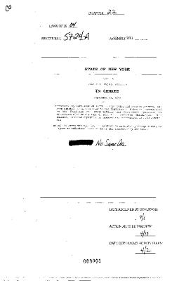 NYS Bill and Veto Jackets: 2004, Chapter 22