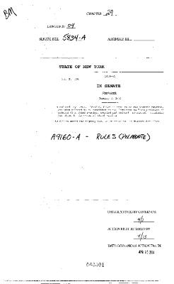 NYS Bill and Veto Jackets: 2004, Chapter 29