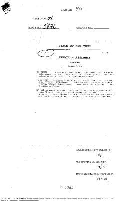 NYS Bill and Veto Jackets: 2004, Chapter 30