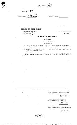 NYS Bill and Veto Jackets: 2004, Chapter 40