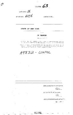 NYS Bill and Veto Jackets: 2004, Chapter 63
