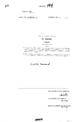NYS Bill and Veto Jackets: 2003, Chapter 194