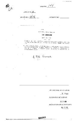 NYS Bill and Veto Jackets: 2003, Chapter 144