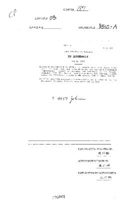 NYS Bill and Veto Jackets: 2003, Chapter 187