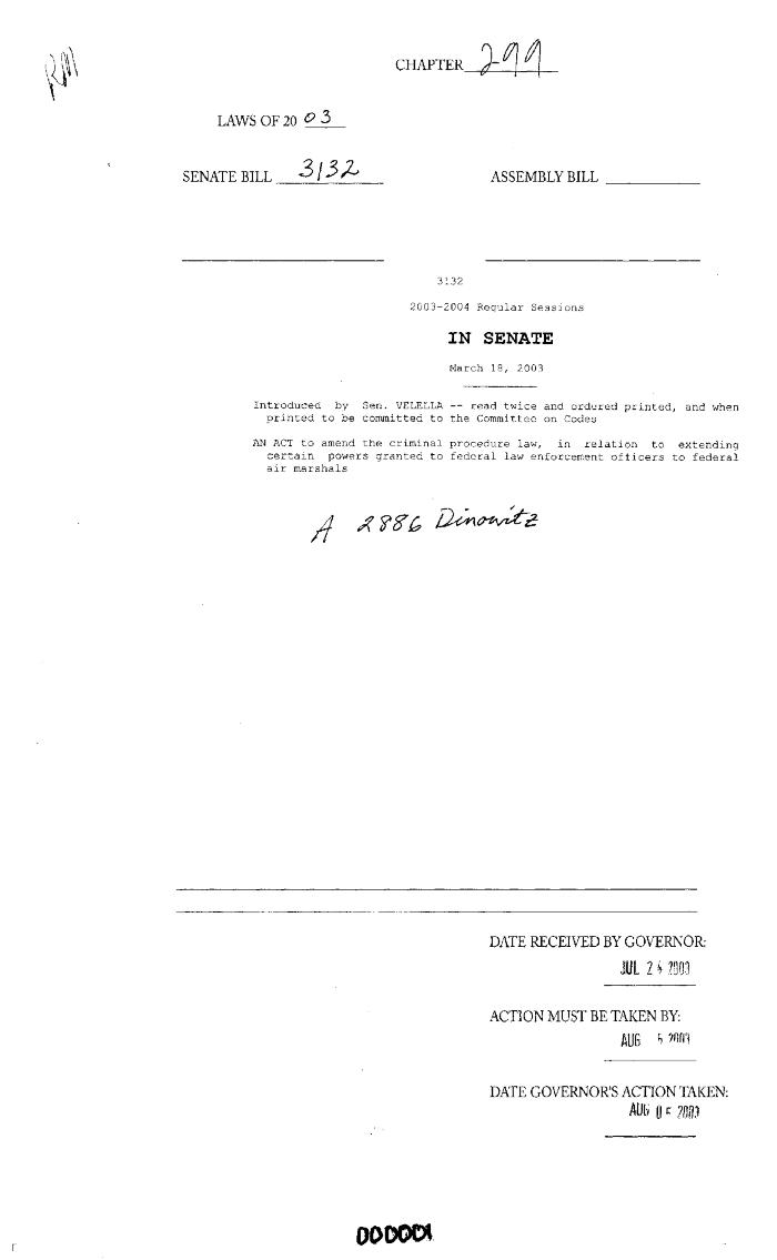 NYS Bill and Veto Jackets: 2003, Chapter 299