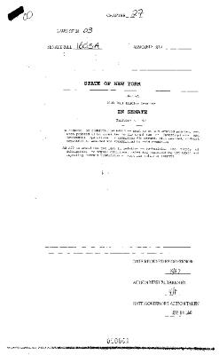 NYS Bill and Veto Jackets: 2003, Chapter 27