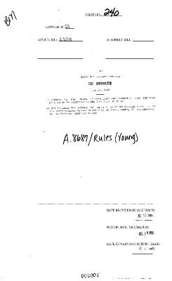 NYS Bill and Veto Jackets: 2003, Chapter 240