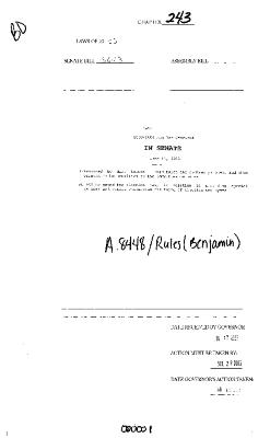 NYS Bill and Veto Jackets: 2003, Chapter 243
