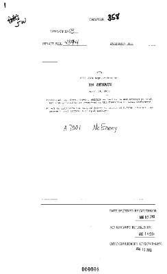 NYS Bill and Veto Jackets: 2003, Chapter 358