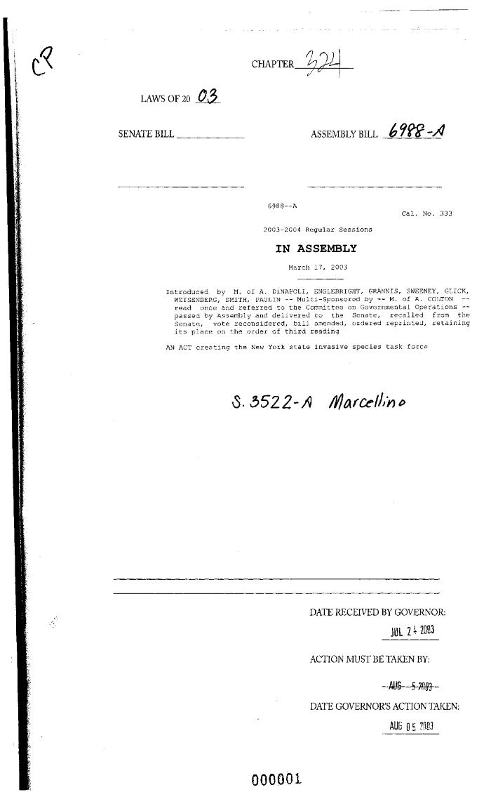 NYS Bill and Veto Jackets: 2003, Chapter 324