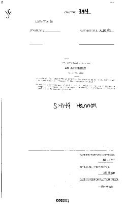 NYS Bill and Veto Jackets: 2003, Chapter 394