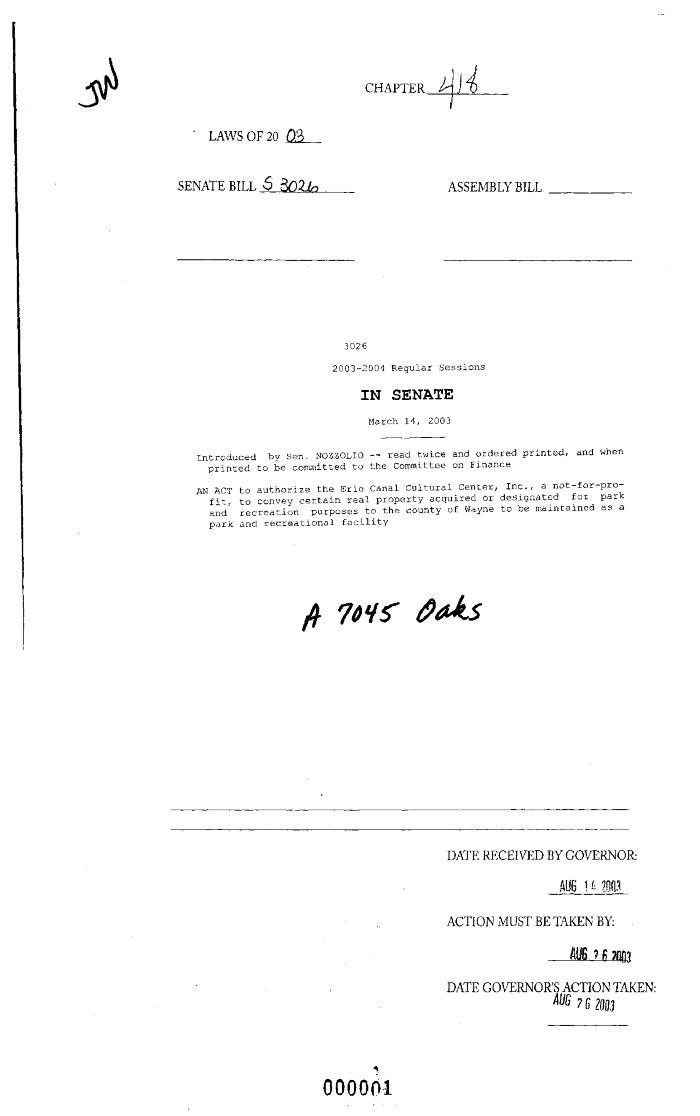 NYS Bill and Veto Jackets: 2003, Chapter 418