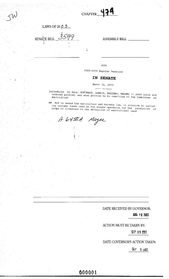 NYS Bill and Veto Jackets: 2003, Chapter 479