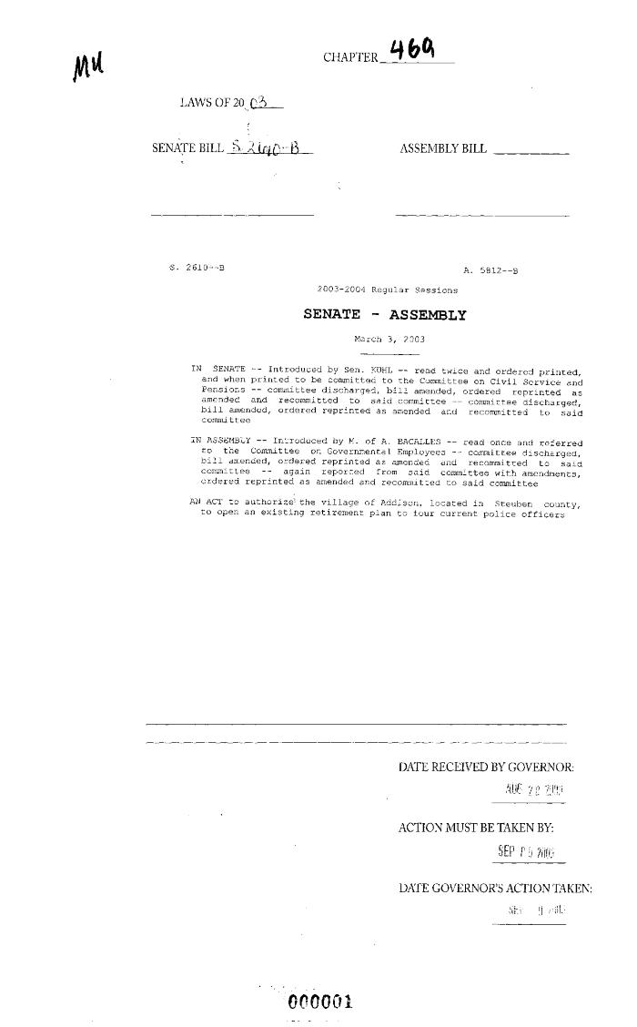 NYS Bill and Veto Jackets: 2003, Chapter 469