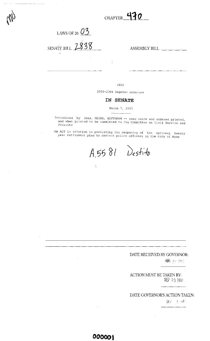 NYS Bill and Veto Jackets: 2003, Chapter 470