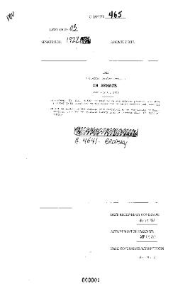NYS Bill and Veto Jackets: 2003, Chapter 465