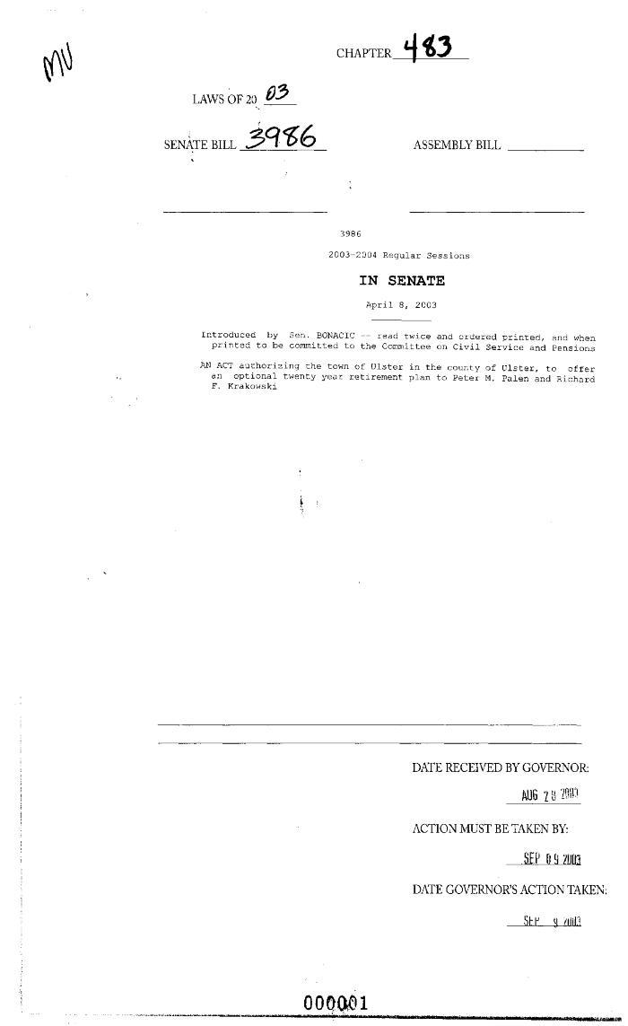 NYS Bill and Veto Jackets: 2003, Chapter 483