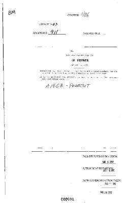 NYS Bill and Veto Jackets: 2003, Chapter 406