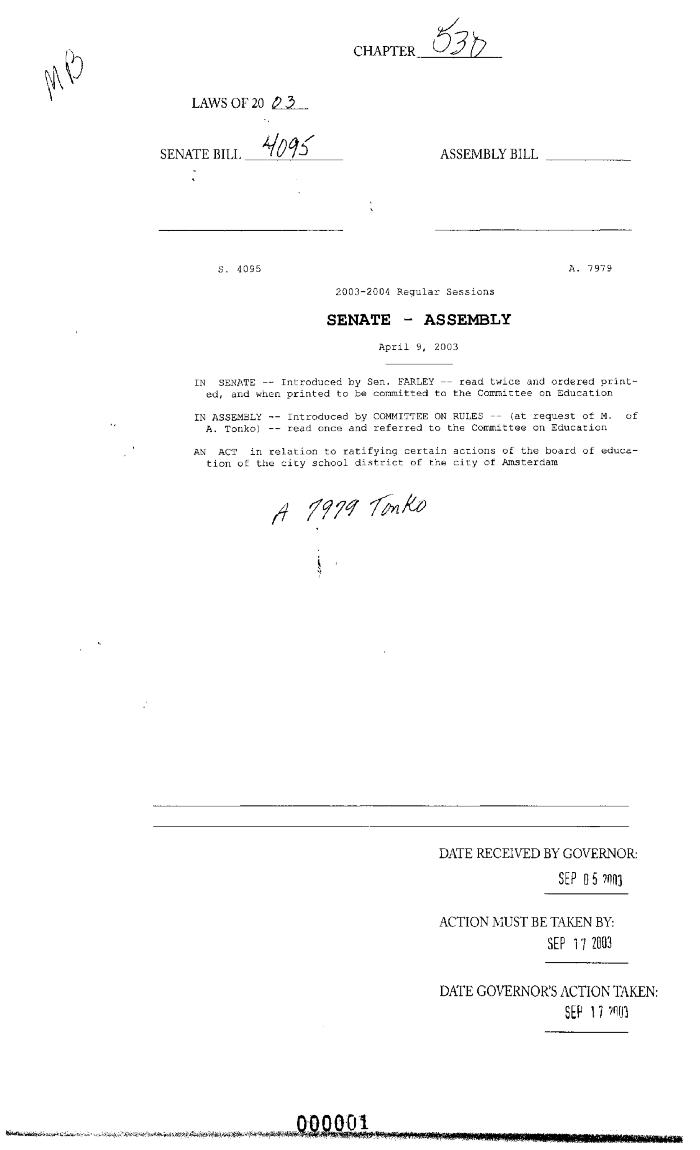 NYS Bill and Veto Jackets: 2003, Chapter 530