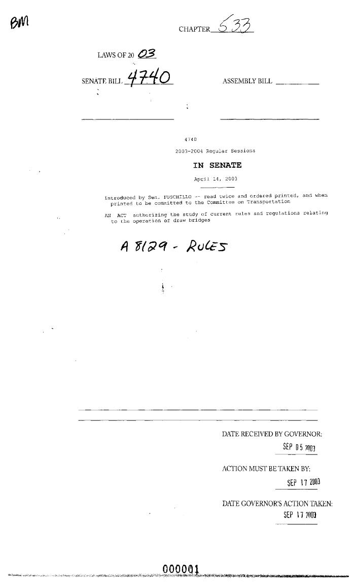 NYS Bill and Veto Jackets: 2003, Chapter 533