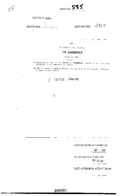 NYS Bill and Veto Jackets: 2003, Chapter 585