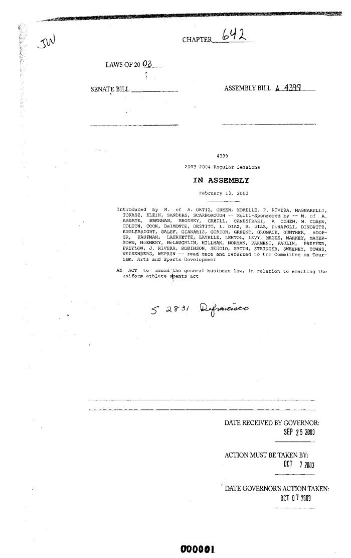 NYS Bill and Veto Jackets: 2003, Chapter 642