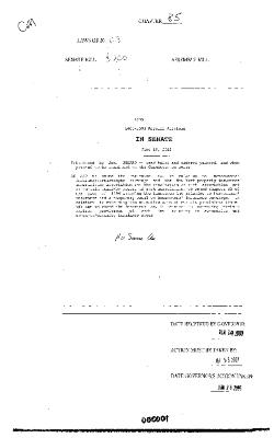 NYS Bill and Veto Jackets: 2003, Chapter 85