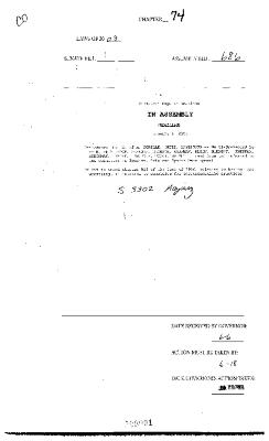 NYS Bill and Veto Jackets: 2003, Chapter 74