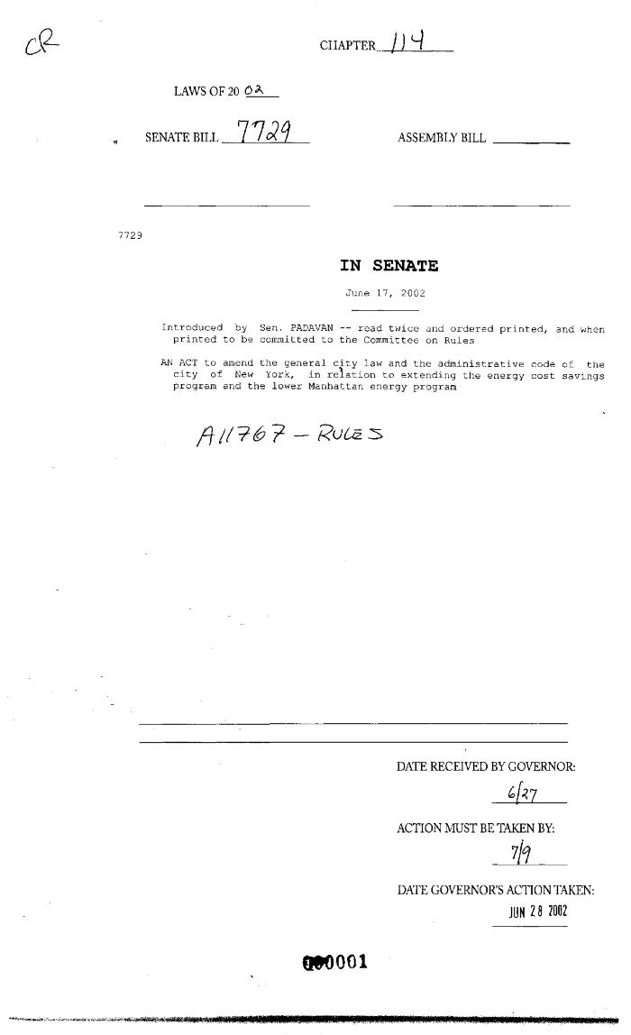 NYS Bill and Veto Jackets: 2002, Chapter 114
