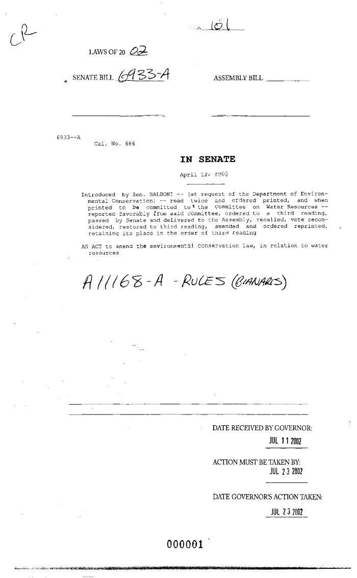 NYS Bill and Veto Jackets: 2002, Chapter 161