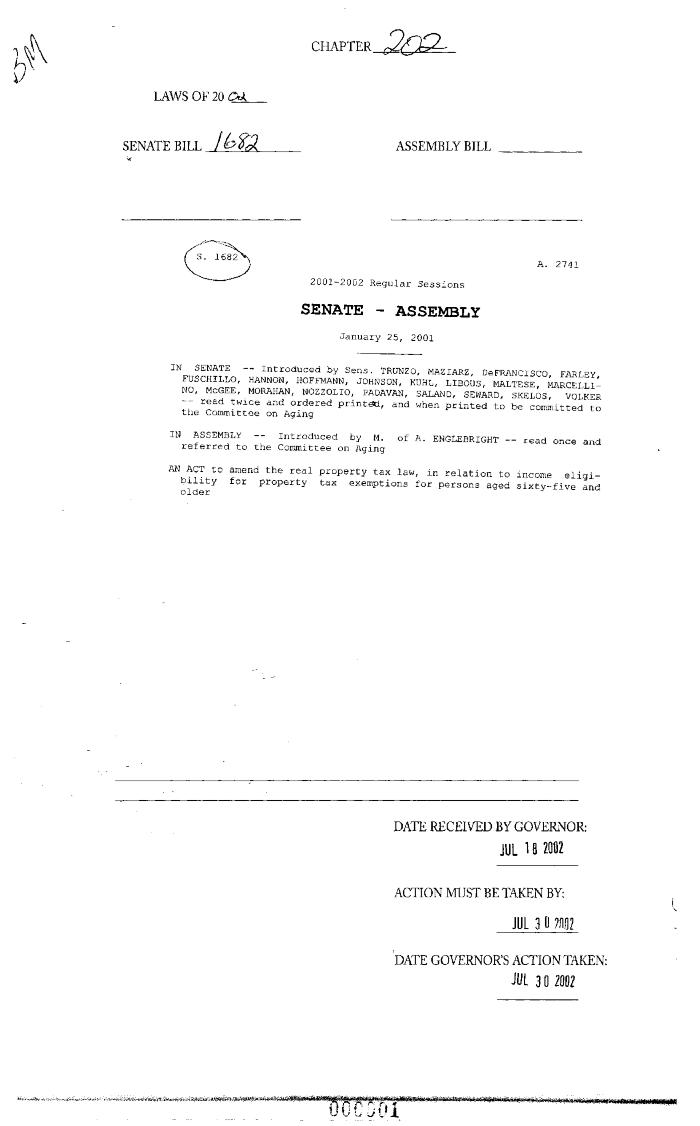NYS Bill and Veto Jackets: 2002, Chapter 202