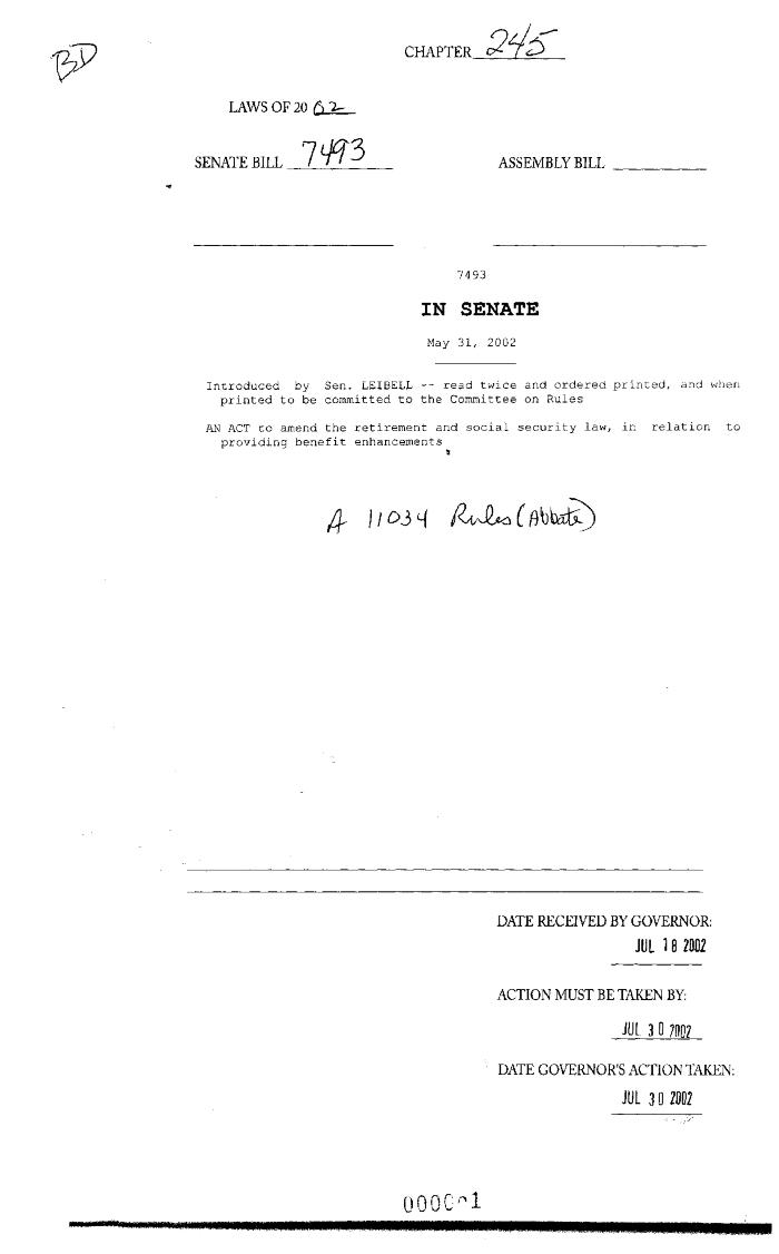 NYS Bill and Veto Jackets: 2002, Chapter 245