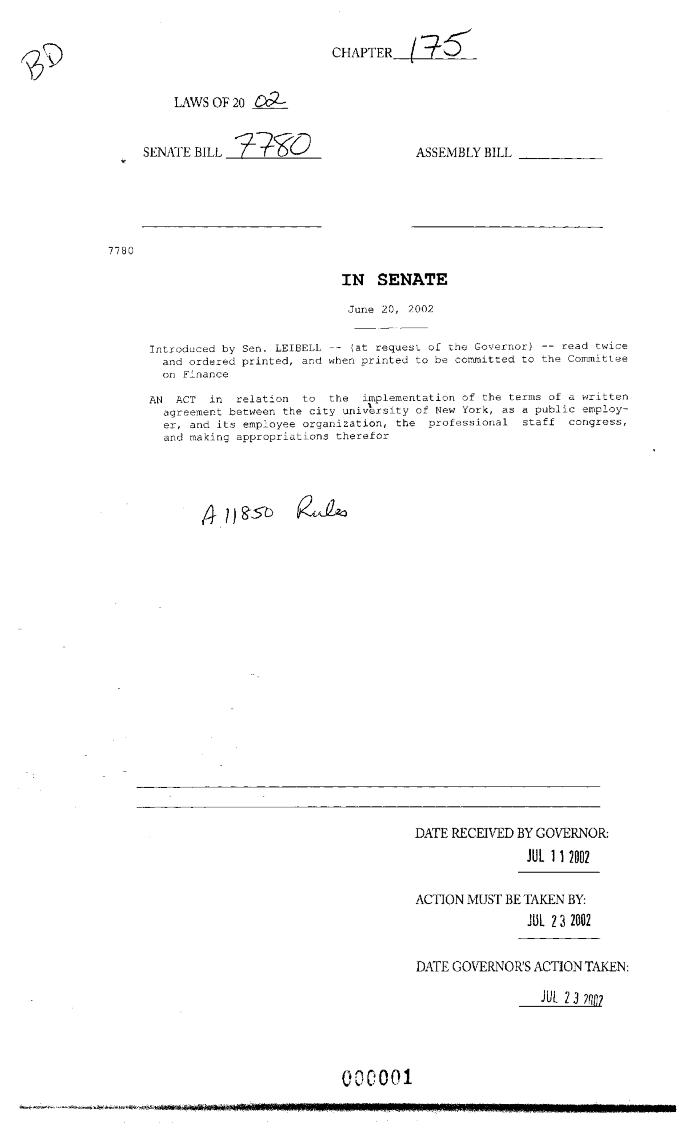 NYS Bill and Veto Jackets: 2002, Chapter 175