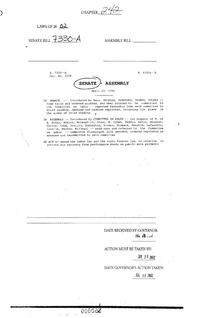 NYS Bill and Veto Jackets: 2002, Chapter 242